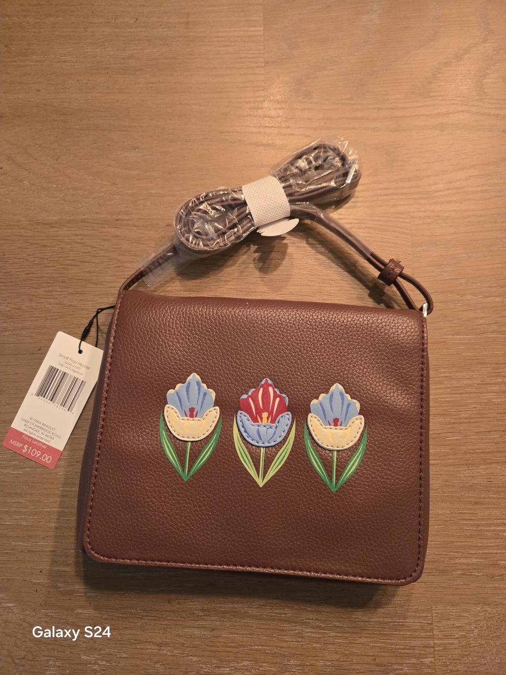 Vera Bradley Small Flap Hipster Tulip Crossbody Bag Purse Nee